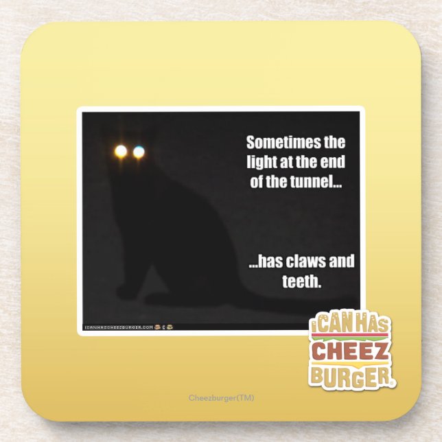 Licht am Ende des Tunnels Untersetzer (Vorderseite)