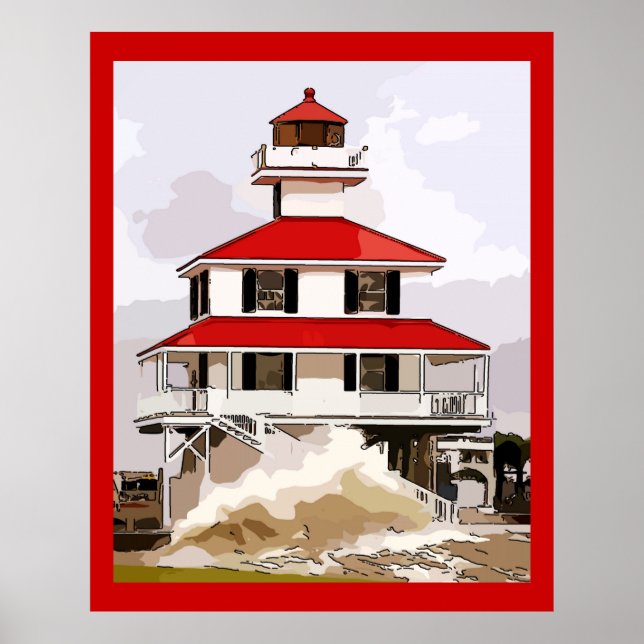 Licht am westlichen Ende im Sturm Poster (Vorne)