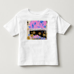 Licht beginnt von innen heraus – Rosa und Gold T-S Kleinkind T-shirt