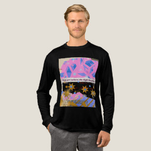 Licht beginnt von innen – Rosa & Goldener Edelstei Tri-Blend Shirt