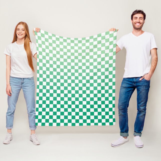 Licht bis dunkelgrünes Licht Prüfmuster Fleecedecke (Beispiel)