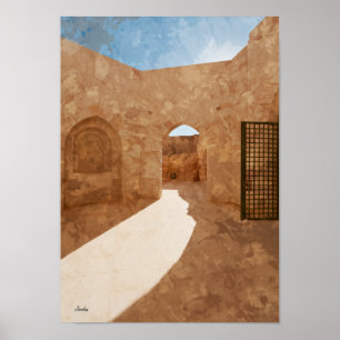 Licht der Bögen in Jordanien Poster