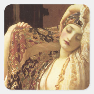 Licht der Harem - Lord Frederick Leighton Quadratischer Aufkleber
