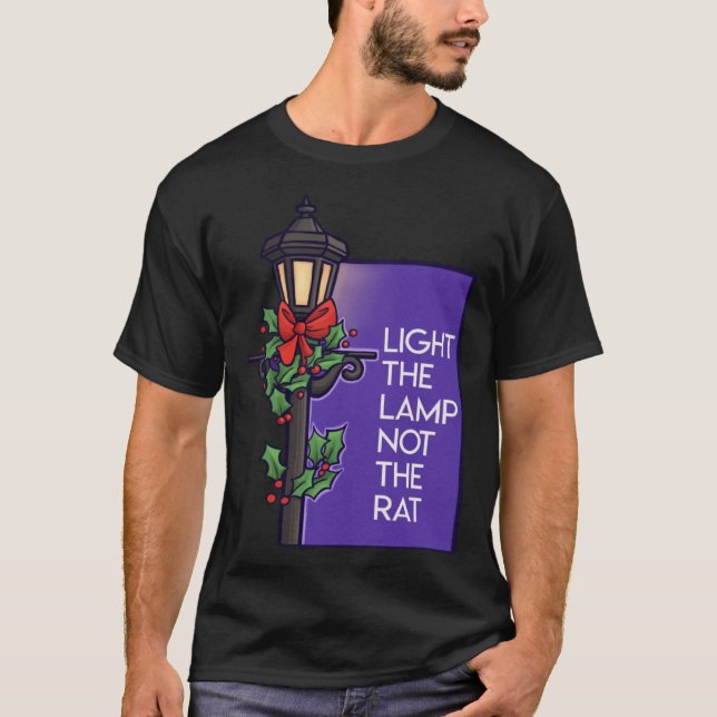 Licht der Lampe nicht die Ratte Weihnachten T-Shirt (Vorderseite)