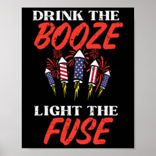 Licht der Sicherung Feuerwerk lustig 4. Juli. Poster