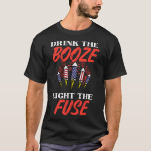 Licht der Sicherung Feuerwerk lustig 4. Juli. T-Shirt