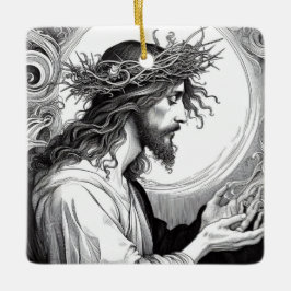 Licht der Welt Jesus Weihnachten Keramikornament