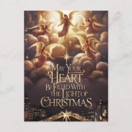 Licht des WeihnachtsAngelic Postcard Designs Postkarte