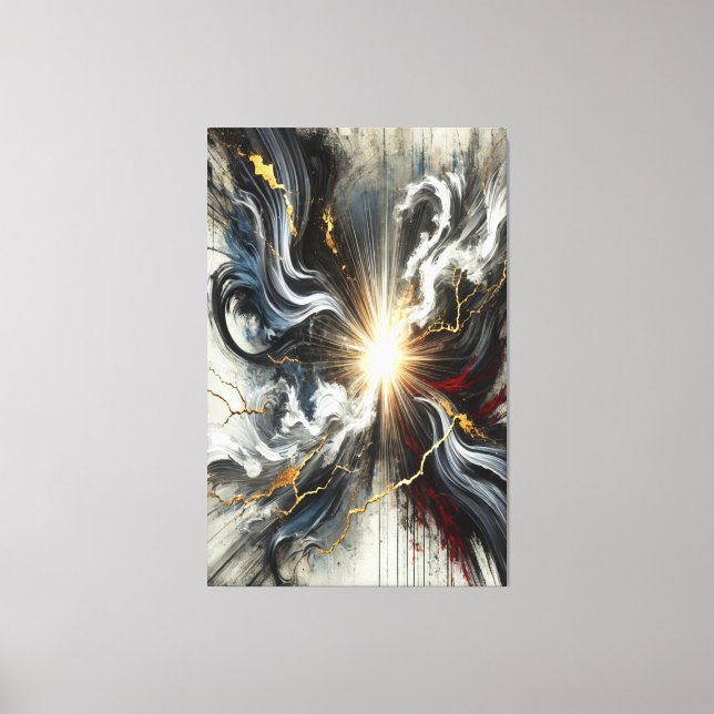 Licht durch Chaos Canvas Print Leinwanddruck (Vorderseite)