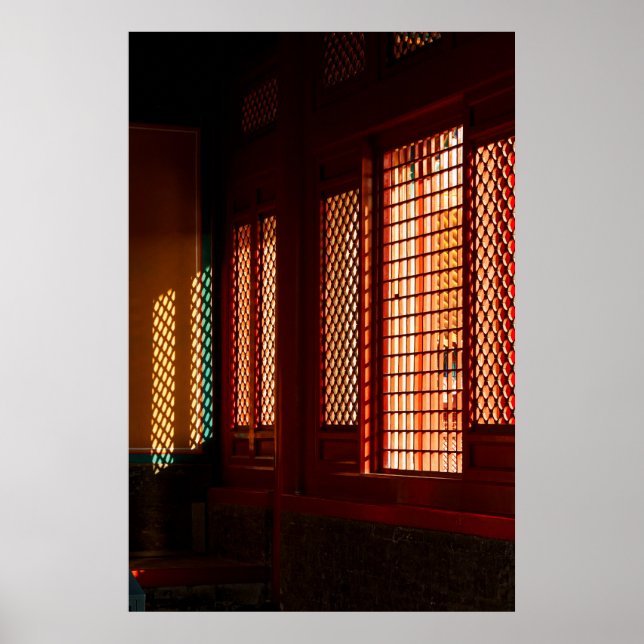 Licht durch Fenster des Mesh Poster (Vorne)