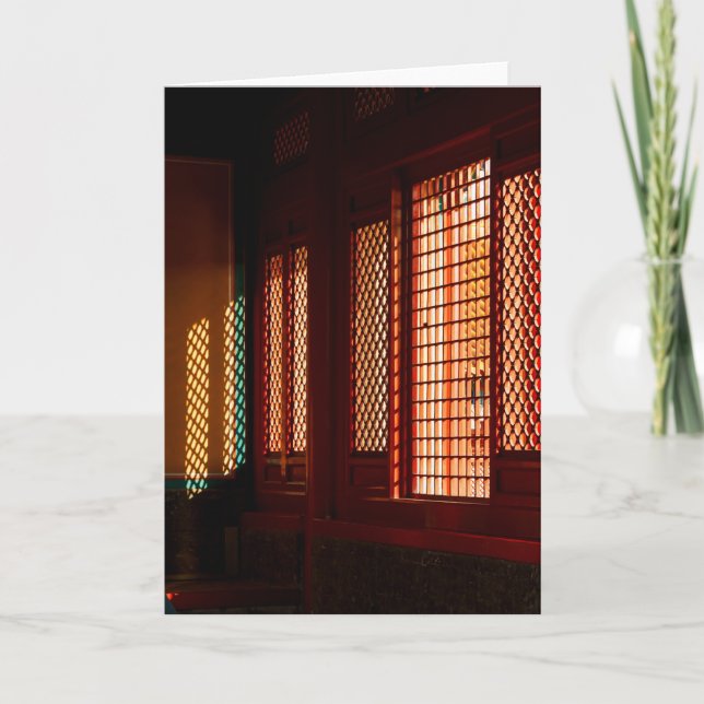 Licht durch Mesh-Fensteröffnungen Karte (Vorderseite)