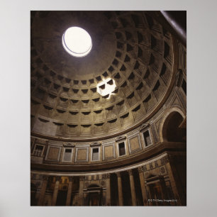 Licht durch Oculus im Pantheon in Poster