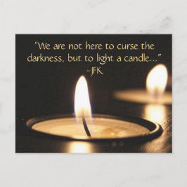 Licht einer Kerze Inspiration Postkarte
