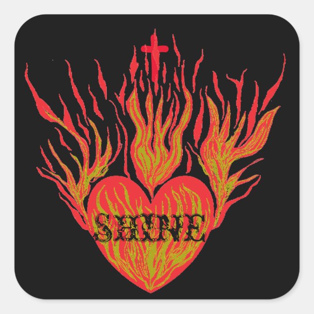 Licht einschleichen quadratischer aufkleber (Vorderseite)