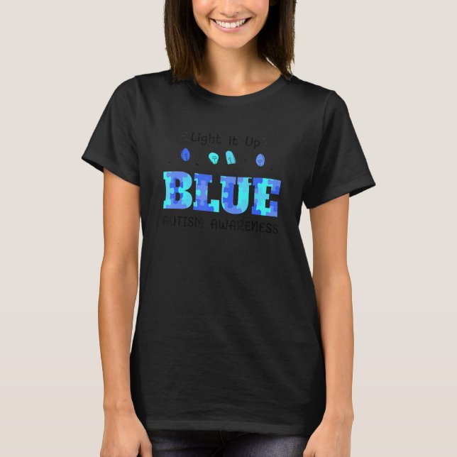 Licht es auf blauer Autismus Autismus Bewusstsein  T-Shirt (Vorderseite)