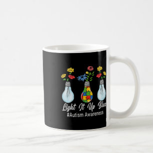 Licht es auf blauer Autismus Bewusstsein Lamp Puzz Kaffeetasse