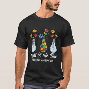 Licht es auf blauer Autismus Bewusstsein Lamp Puzz T-Shirt