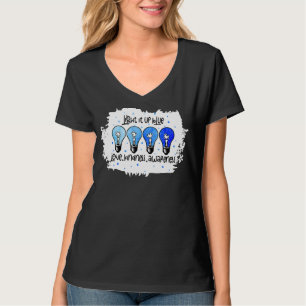 Licht es auf blauer Autismus Bewusstsein Puzzle Pi T-Shirt