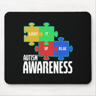 Licht es auf blaues Puzzle Inspiration Autismus Aw Mousepad