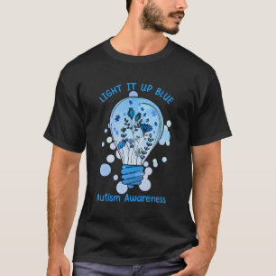 Licht es auf Blue Autismus ich tragen Blau für Bew T-Shirt