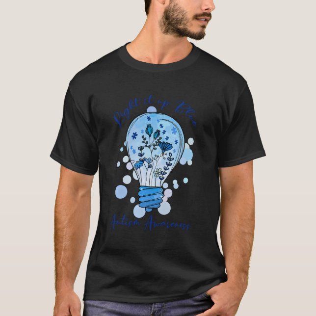 Licht es auf Blue Autismus ich tragen Blau für Bew T-Shirt (Vorderseite)