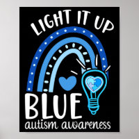 Licht es auf Blue Autismus T-Shirt ich tragen Blau