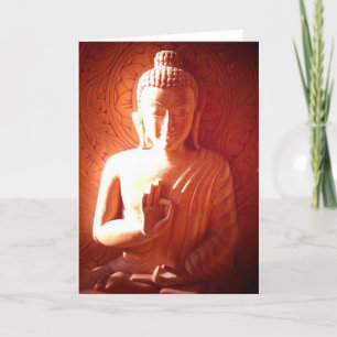 Licht fällt auf Buddha Karte