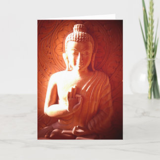 Licht fällt auf Buddha Karte
