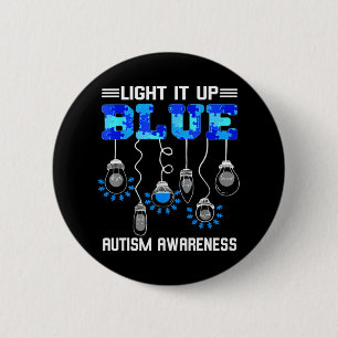 Licht für blaues Autismus-Bewusstsein Button