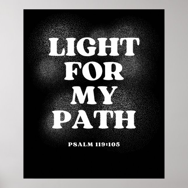 Licht für meinen Weg - Psalm 119:105 Poster (Vorne)