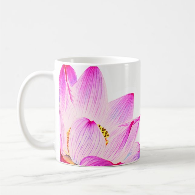 *~* Licht gefüllter Lotus-Yoga Reiki Kaffeetasse (Links)