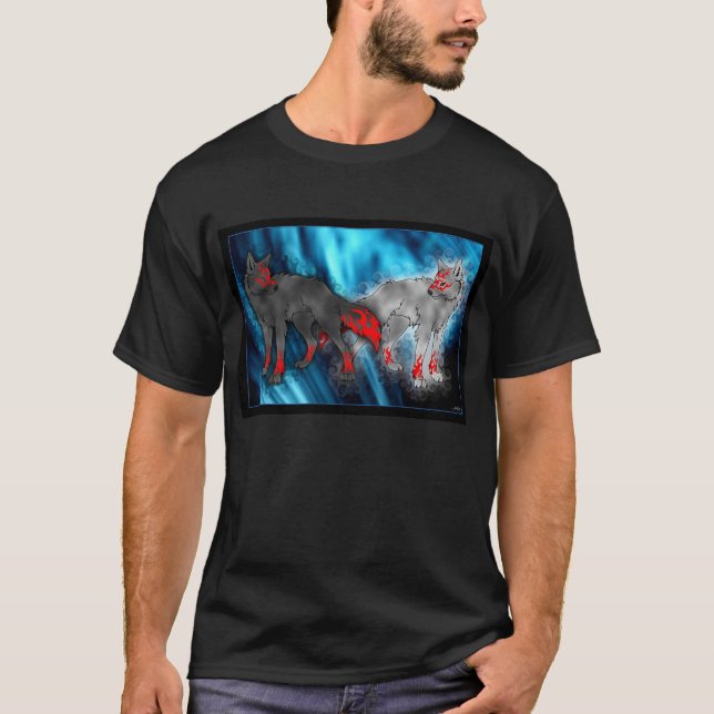 Licht gegen dunklen Wolf-T - Shirt (Vorderseite)