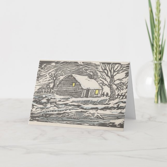 Licht im Fenster Feiertagskarte (Vorderseite)