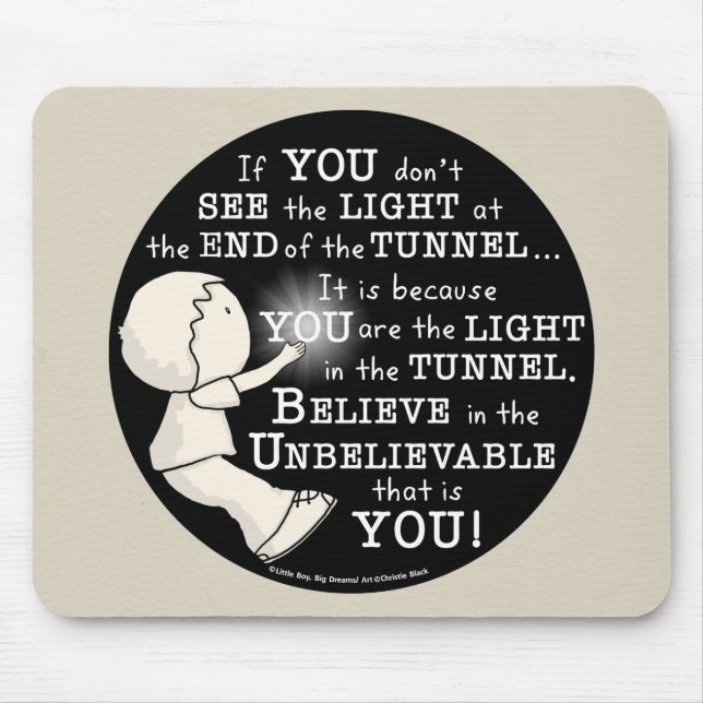 Licht im Tunnel Mousepad (Vorne)