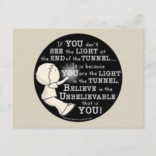 Licht im Tunnel Postkarte