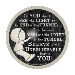 Licht im Tunnel Schneidebrett