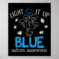 Licht in blaues Autismus Bewusstsein Autistisches