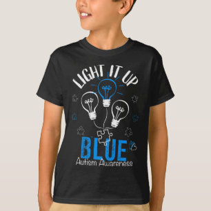 Licht in blaues Autismus Bewusstsein Autistisches T-Shirt