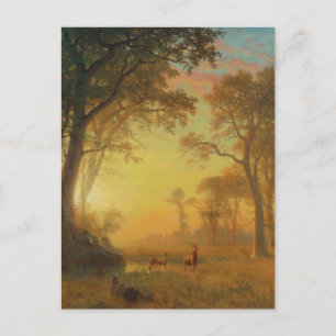 Licht in den Wald von Albert Bierstadt Postkarte