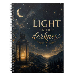 Licht in der Dunkelheit Inspiratives Notizbuch Notizblock