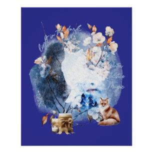 Licht in der dunklen Wintersonnenwende-Magie Poster
