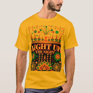 Licht in die Nacht: Diwali Illustration Thema T-Shirt