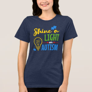 Licht ins Dunkel von Autismus bringen Tri-Blend Shirt