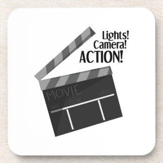 Licht-Kamera-Aktion Getränkeuntersetzer