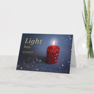 Licht kommt Christliche Weihnachtskarte Feiertagskarte