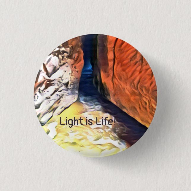 Licht - Küste Stony Crevasse Button (Vorderseite)