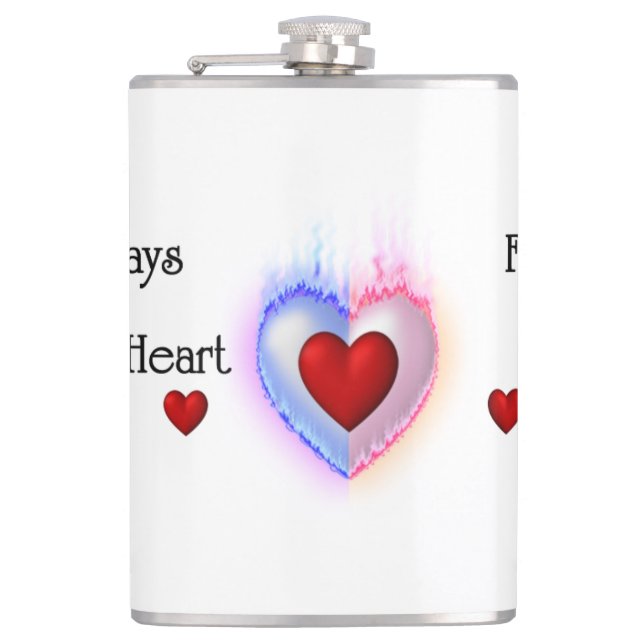Licht meines Lebens 8oz Vinyl Wrapped Flask Flachmann (Vorderseite)