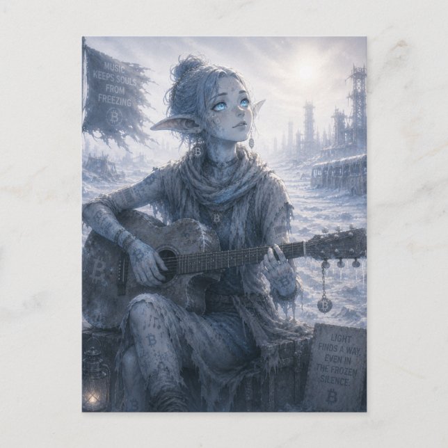 Licht / Musiker / Eisige Einöde Postkarte (Vorderseite)