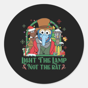 Licht nicht das Licht der Ratte Weihnachten 2 Runder Aufkleber