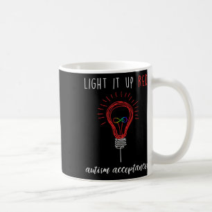 Licht rot für Akzeptanz bei Autismus Kaffeetasse